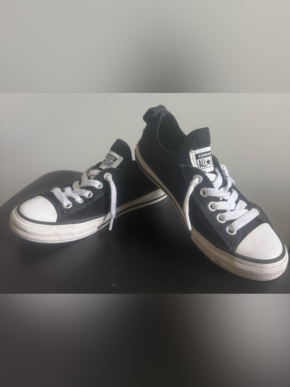 Converse Kids' Chuck Taylor All Star Low Top Knit Sneakers - Black